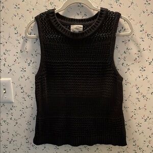 A New Day Black Sleeveless Knit Top